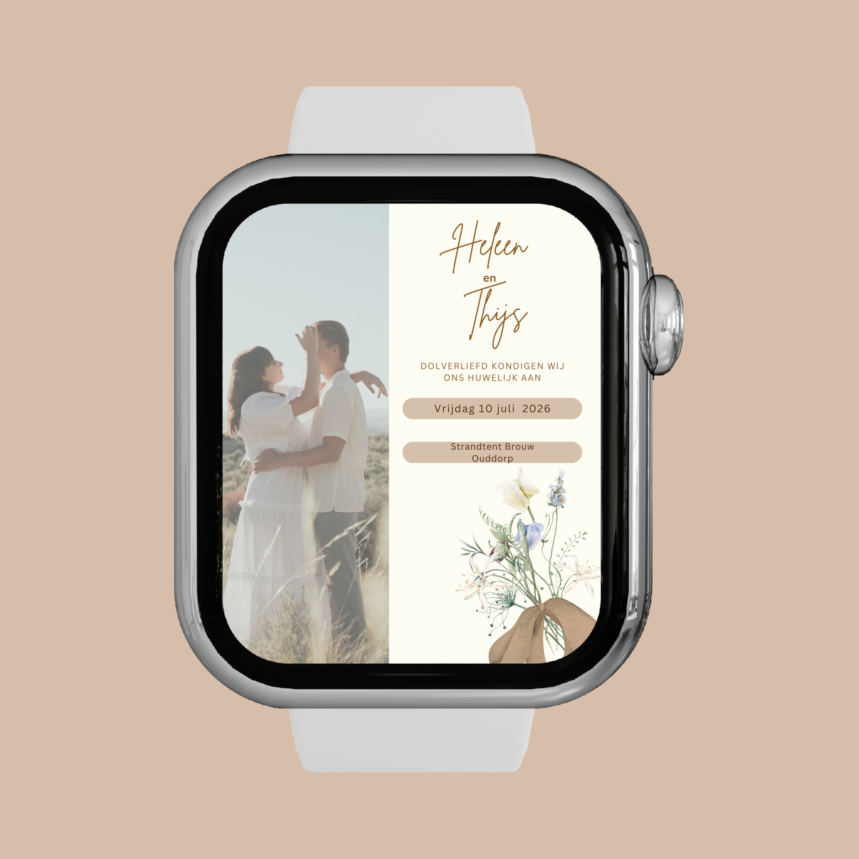 Digitale Trouwkaart Aesthetic met Foto