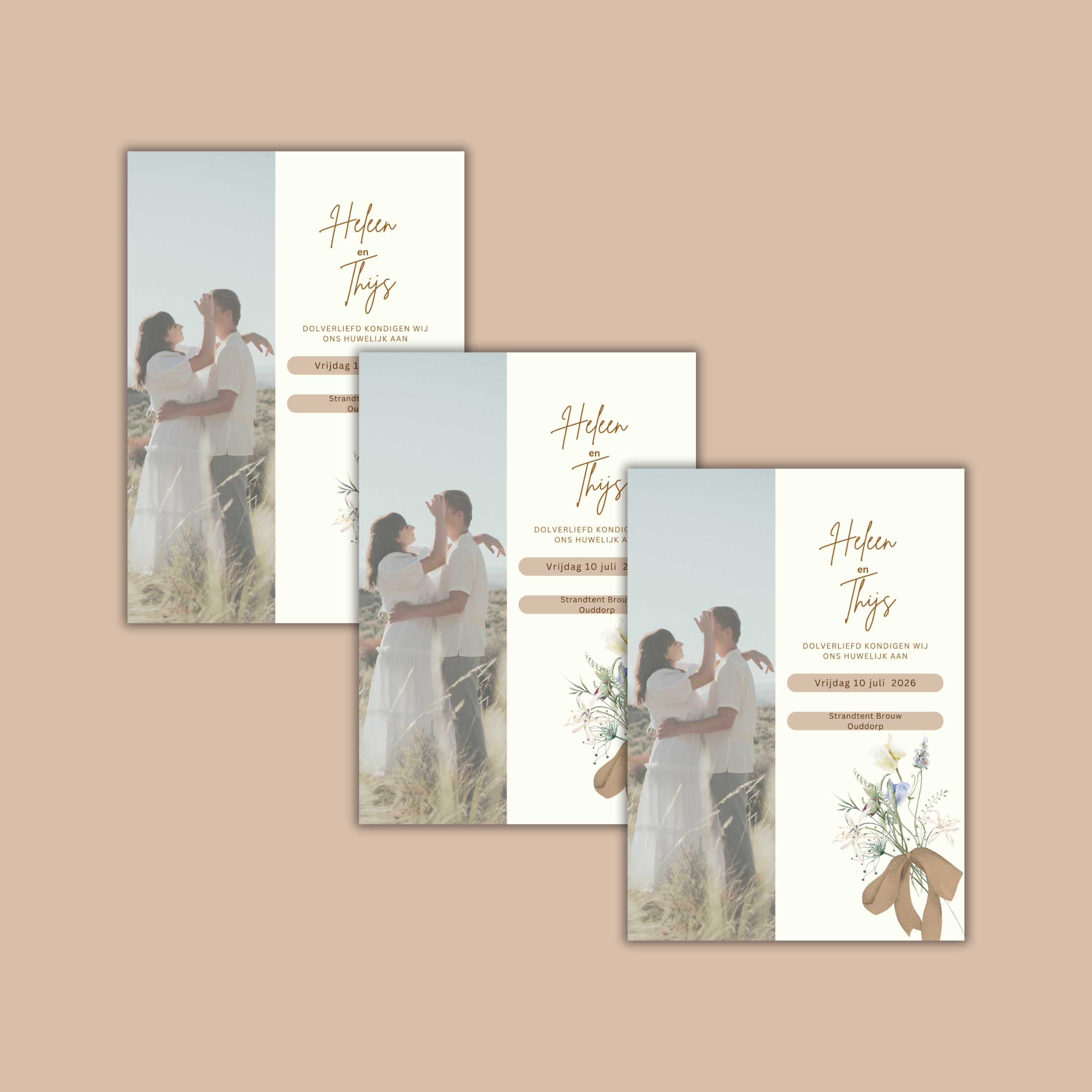 Digitale Trouwkaart Aesthetic met Foto