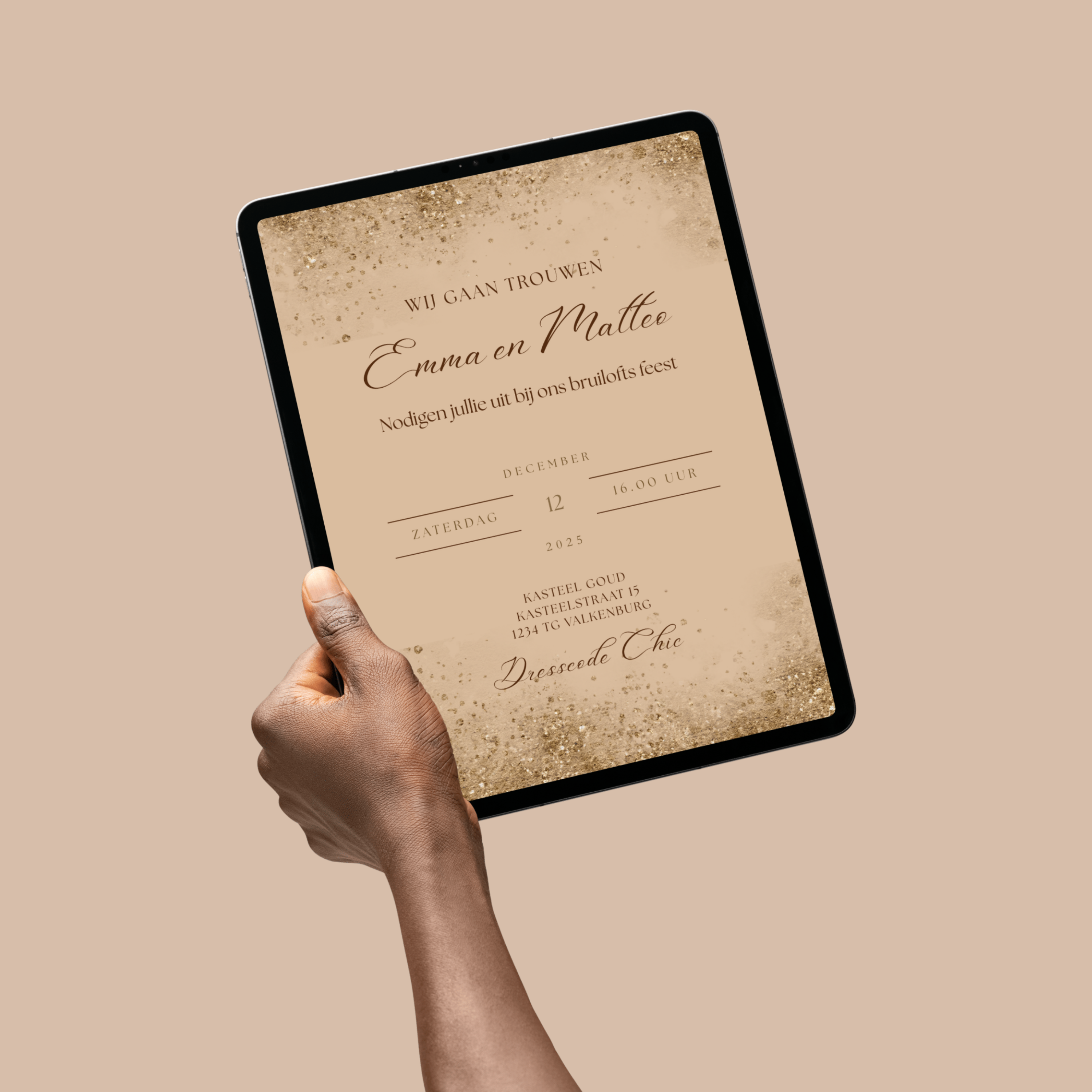 Digitale Trouwkaart Goud