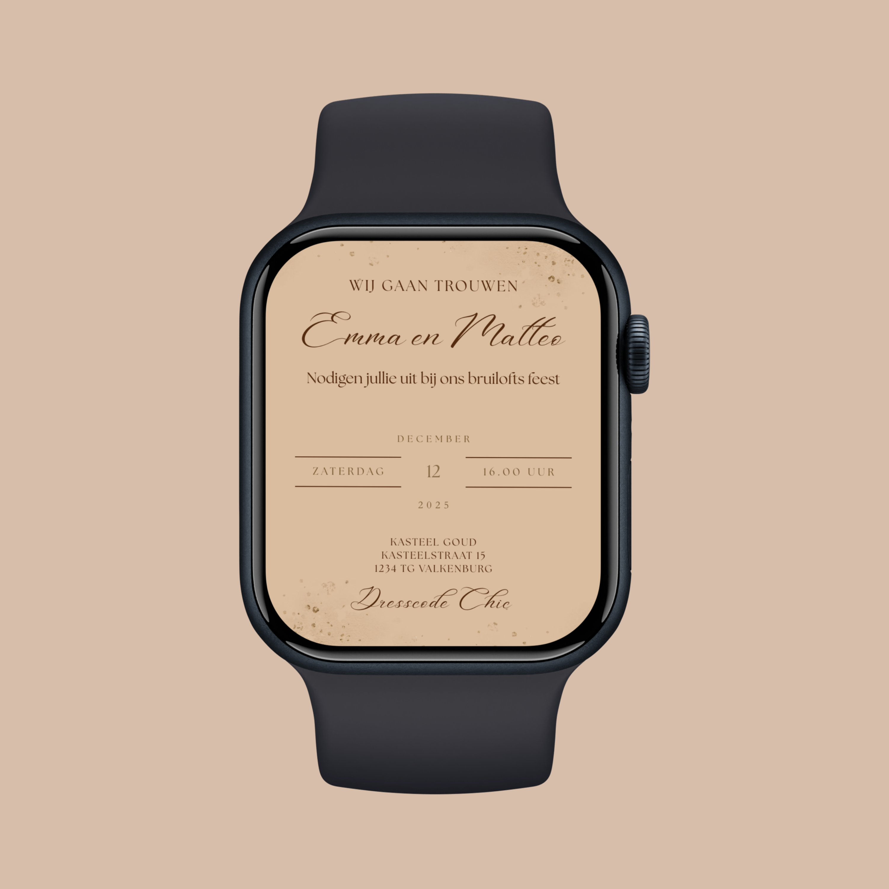 Digitale Trouwkaart Goud