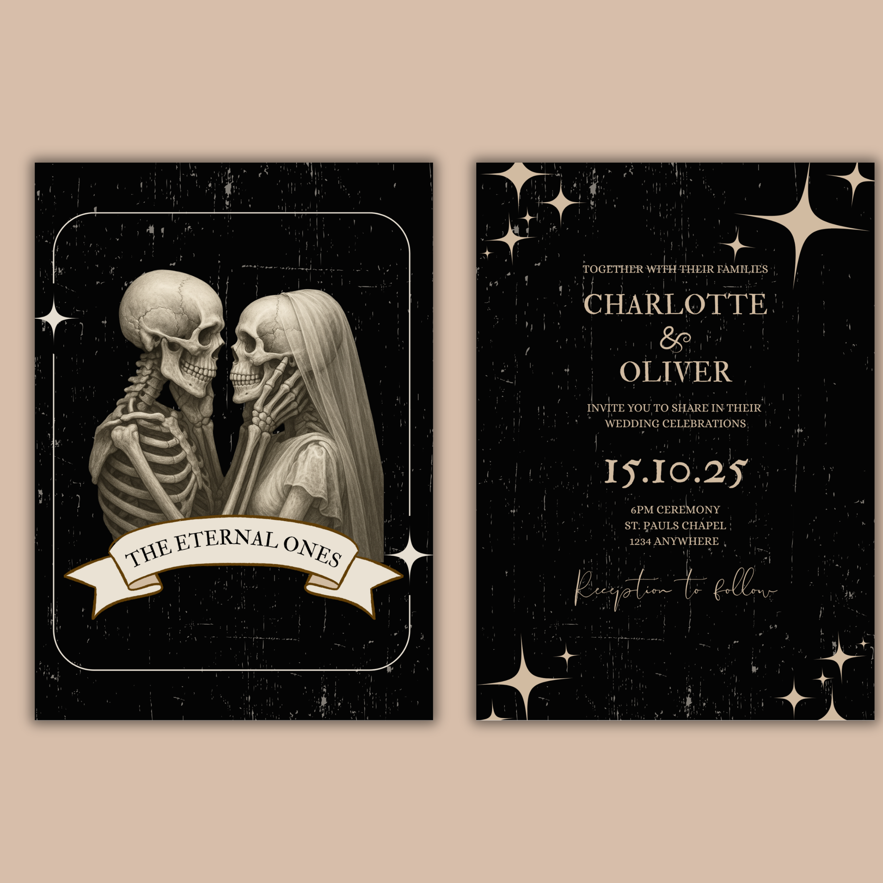 Digitale Trouwkaart Tarotkaart "De Eeuwige".