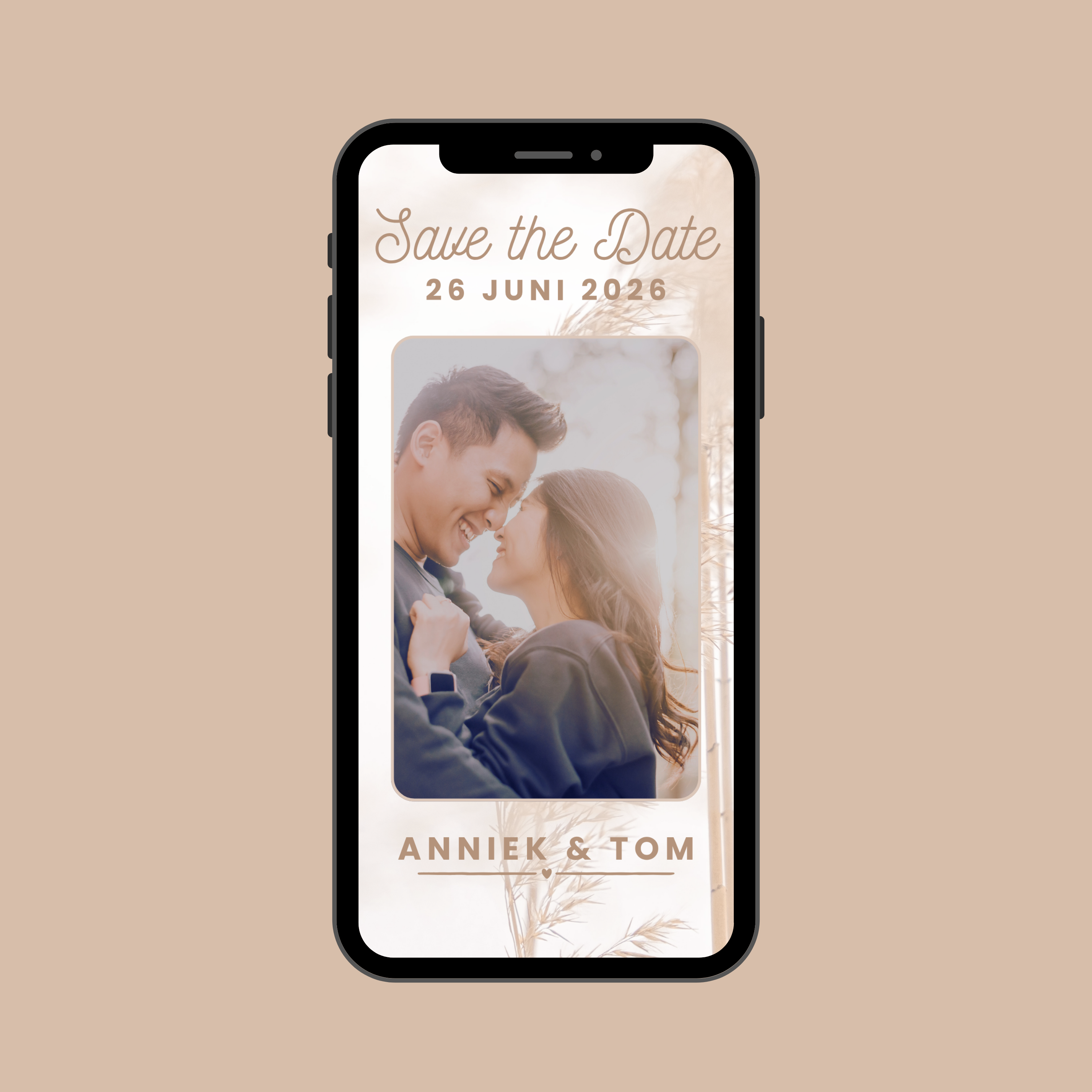 Save the Date Kaart, Geanimeerd & Boho Stijl