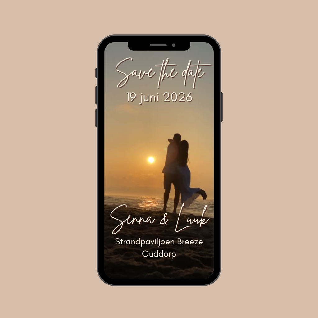 Save the Date kaart Beach